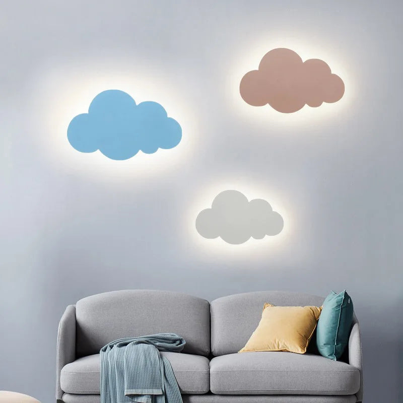 Afralia™ Cloud Wall Light: Modern Nordic LED Bedside Lamp for Children's Room