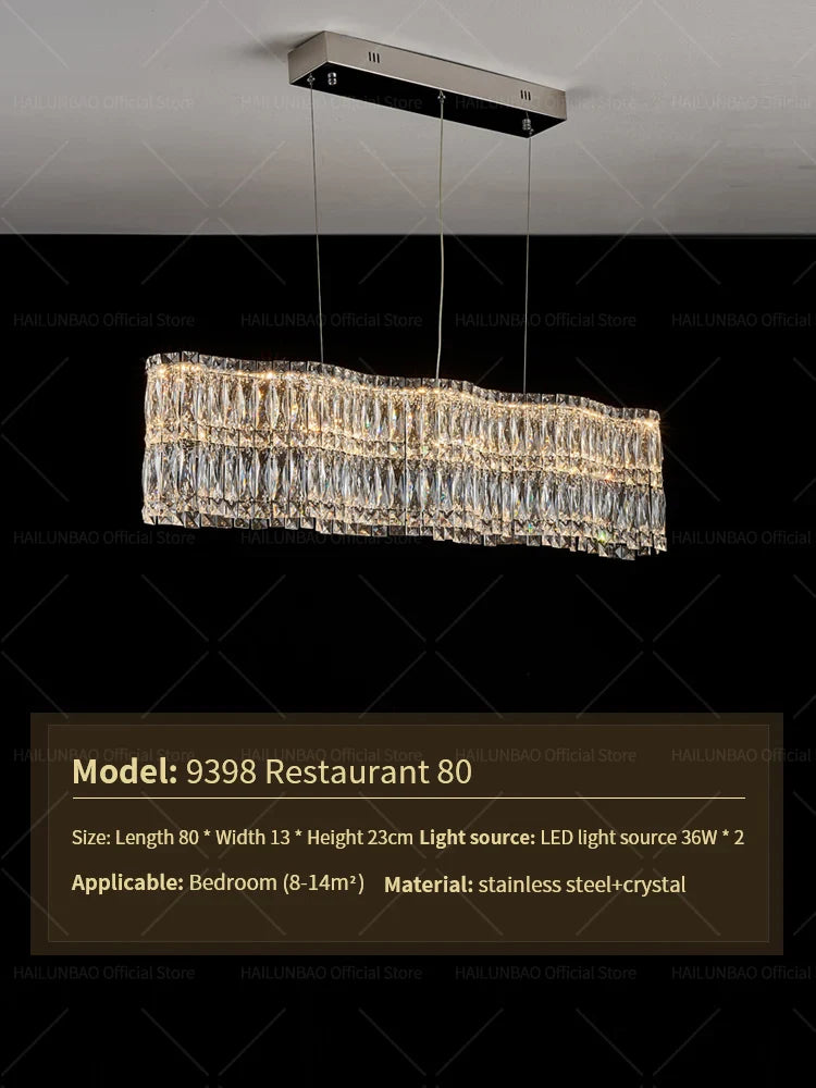 Afralia™ Crystal Luxe Chandelier for Modern Living Room, High-End Restaurant Light