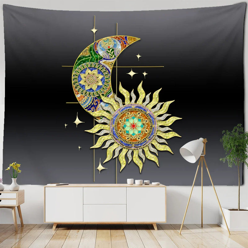 Afralia™ Tree of Life Tapestry Wall Hanging - Psychedelic Hippie Mandala Home Decor