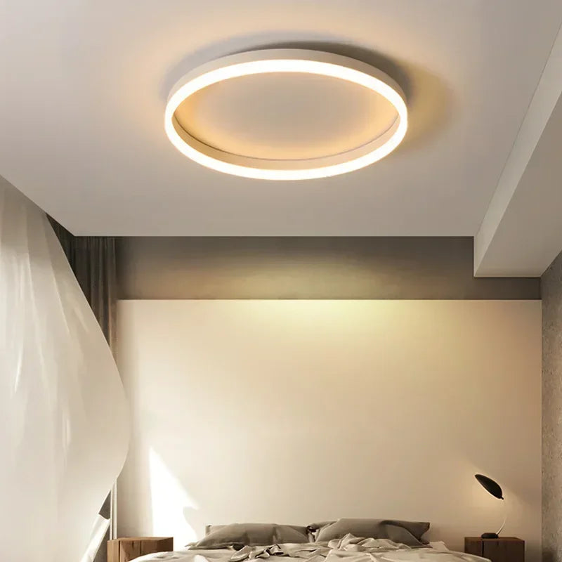 Afralia™ Modern LED Round Ceiling Lights - Simple Chandelier for Living Dining Room