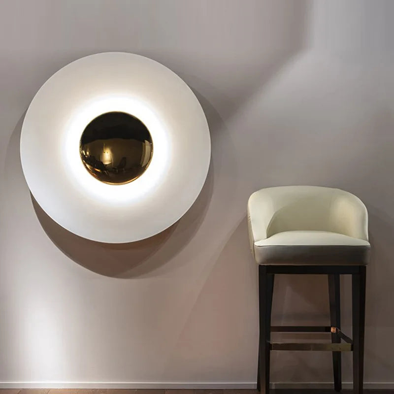 Afralia™ Round LED Wall Lamp Nordic Modern Sconces Indoor Lighting for Room Decor