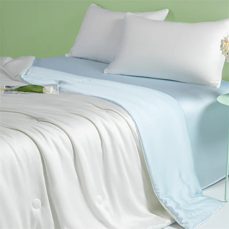 Afralia™ Cool Feel Summer Quilt: Grade A Ice, Extra Soft, Quick Drying Quilted Blanket