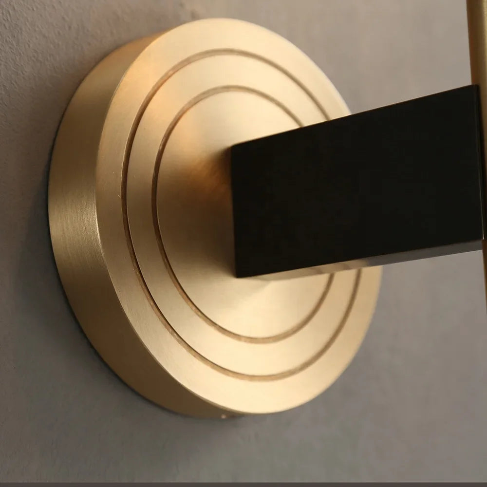 Afralia™ Nordic Copper Gold Wall Lamp for Home Bedroom Living Room