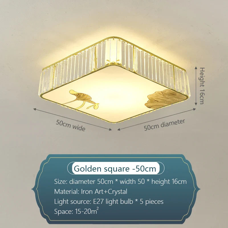 Afralia™ Crystal Round Ceiling Light - Modern Warm Bedroom Atmosphere