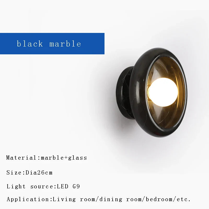 Afralia™ Round Jade Wall Lamps: Luxury Modern Home Decoration & Background Light Fixture