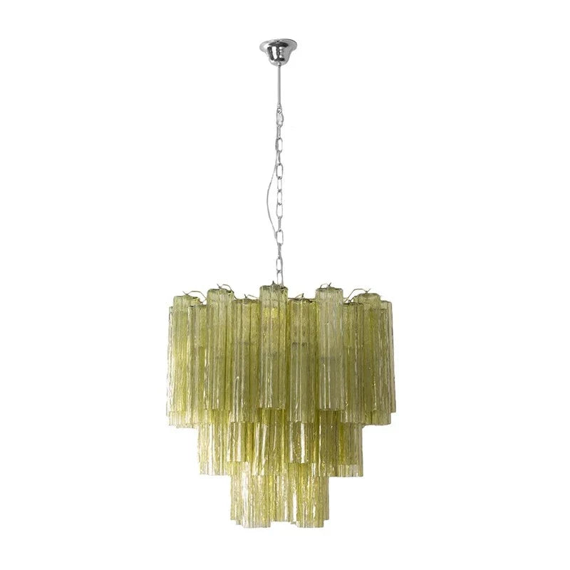 Afralia™ Modern French Design LED Stained Glass Chandelier for Kitchen Bedroom