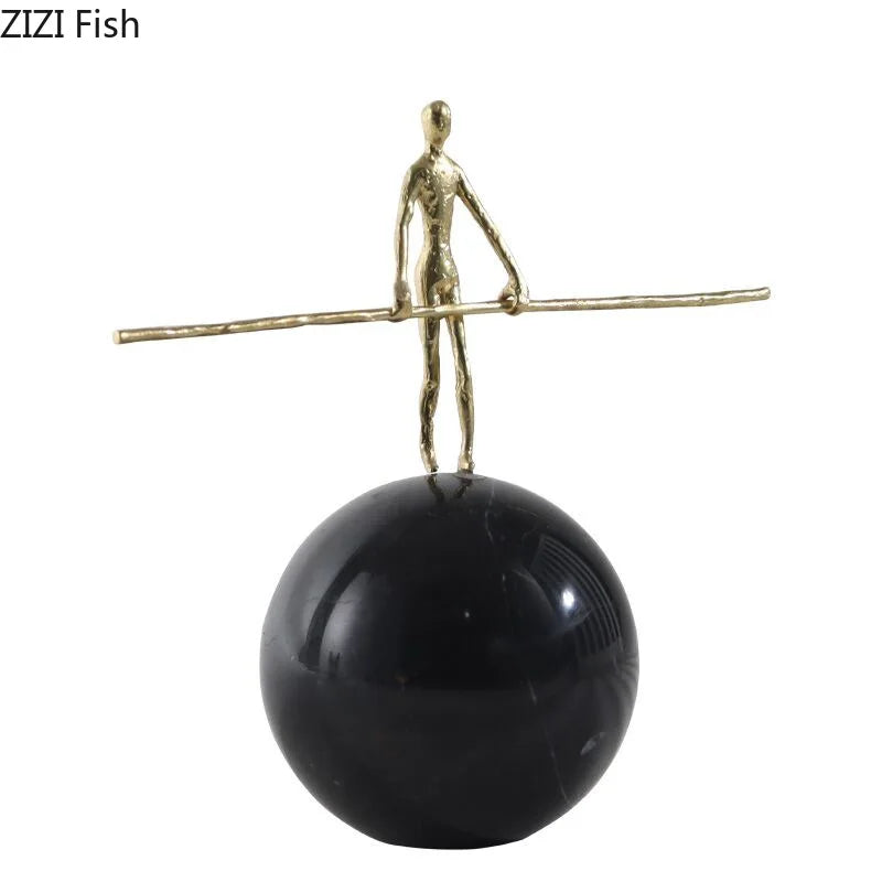 Afralia™ Abstract Character Marble Sculpture Room Decor