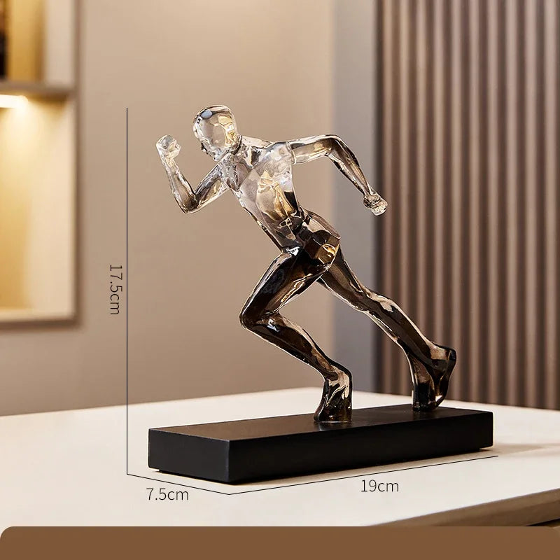 Afralia™ Runner Resin Sculpture Desk Decoration Ornaments Athlete Character Room Decor