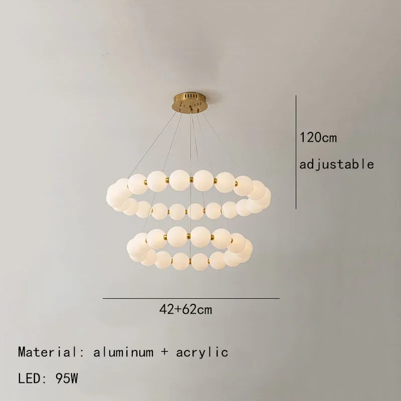 Afralia™ Nordic Gold LED Ceiling Chandelier for Dining Living Bedroom Lighting
