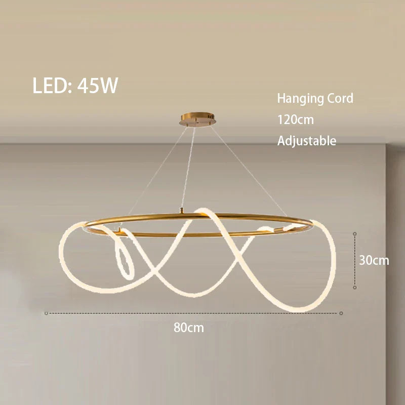 Afralia™ Long Gold Black Pendant Light, Dimmable LED for Dining Living Room Kitchen.