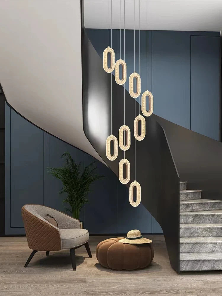 Afralia™ Oval Lamps: Modern Designer Hanging Luxury Chandelier for Living Room, Bedroom, Kitchen, Bar