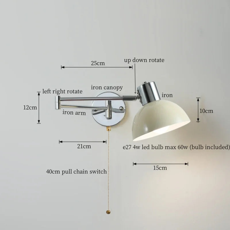 Afralia™ Black Iron LED Wall Sconce for Home Decor - Modern Nordic Style