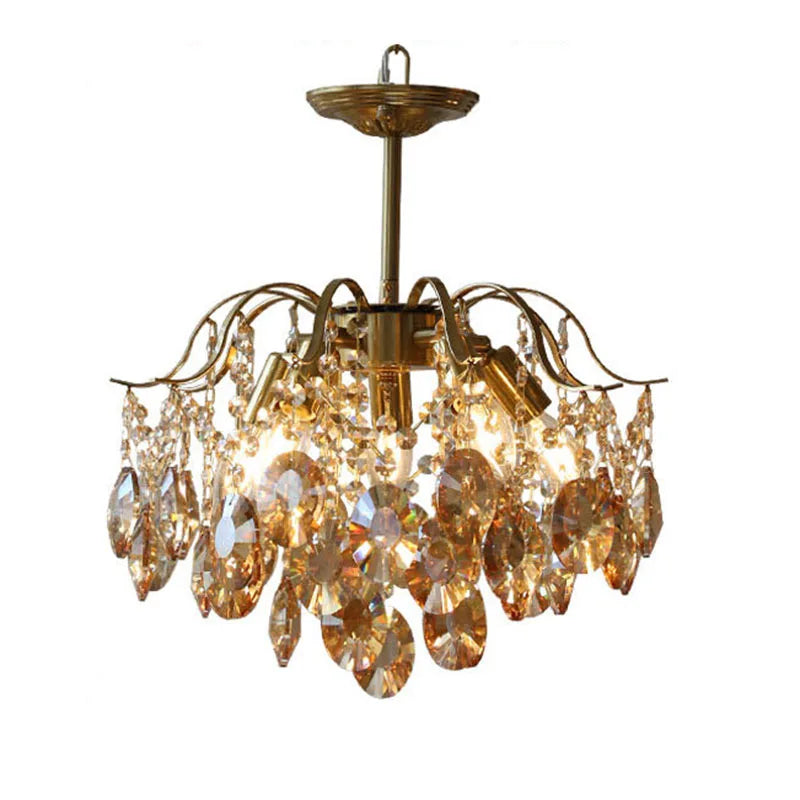 Afralia™ Retro Crystal Chandelier Pendant Light for Home Decor Luxe Living Room Bedroom