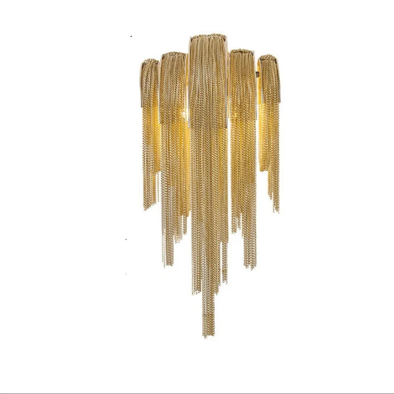 Afralia™ Tassel Chain Wall Light: High-End LED Decor for Bedroom, Living Room & TV