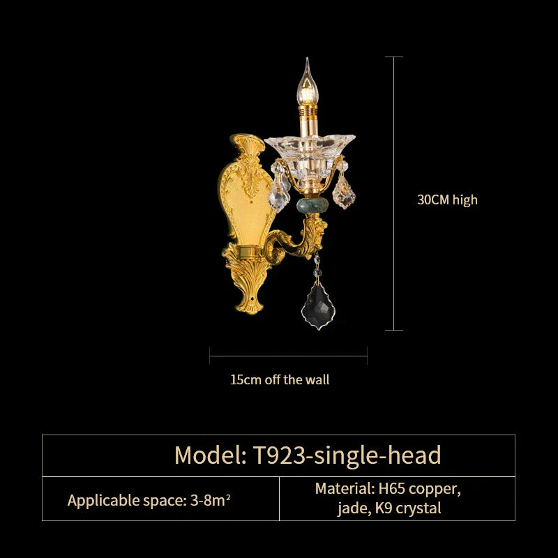 Afralia™ Luxe Crystal Chandelier: Elegant Copper Living Room Dining Candle Light