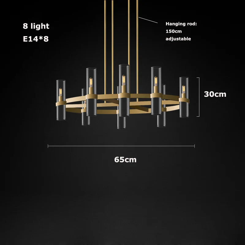 Afralia™ 2-Layer Chandelier Lighting - Vintage Gold Silver Black Hanging Lamps