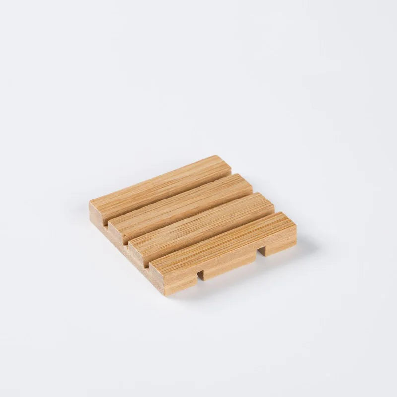 Bamboo soap dish for Essential oil soap by Afralia™ Drain rack for creative soap storage