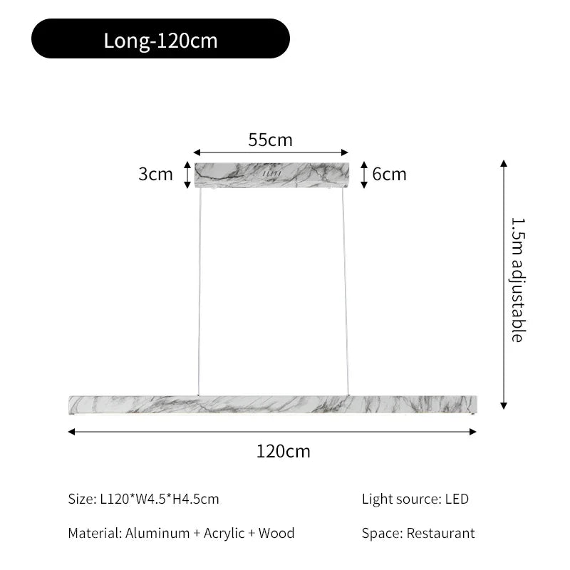 Afralia™ Square Marble Chandelier: Nordic Modern Living Room Pendant Light & Dining Lamp