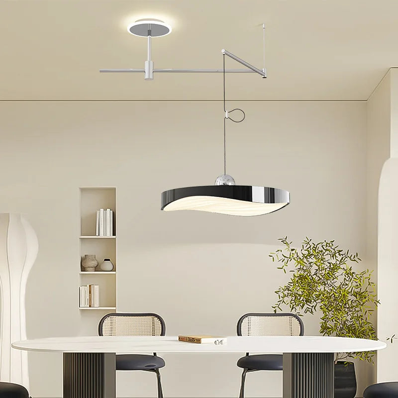 Afralia™ LED Saucer Chandelier for Dining Room, Office & Home - Modern Lighting Luminaires