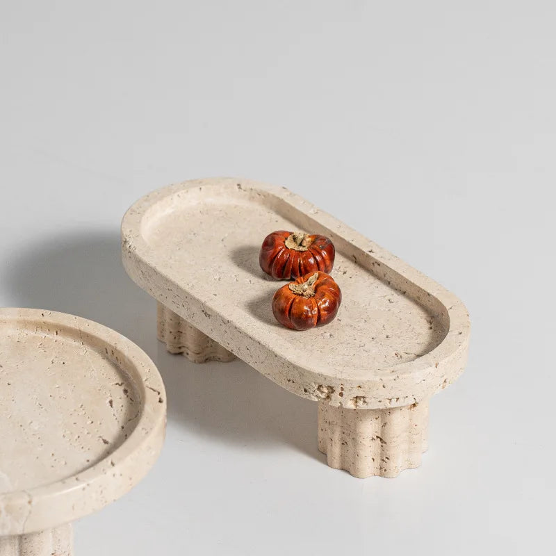 Marble Tray for Dresser Coffee Table Perfume Candles Jewelry by Afralia™