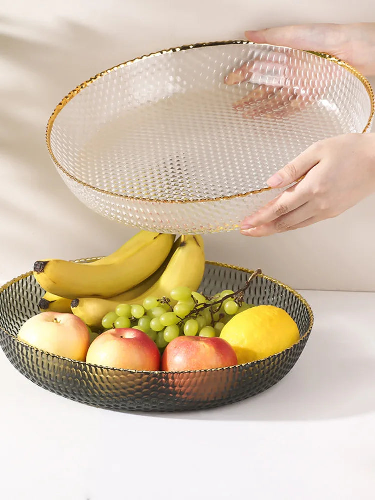 Afralia™ Glass Fruit Plate and Snack Storage Plate for Living Room