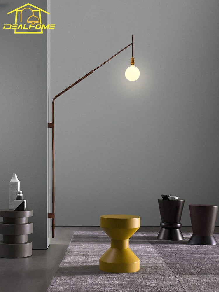Afralia™ Long Pole Swing Arm Wall Lamp LED E27, Telescopic Design, Hotel Restaurant Hall Aisle