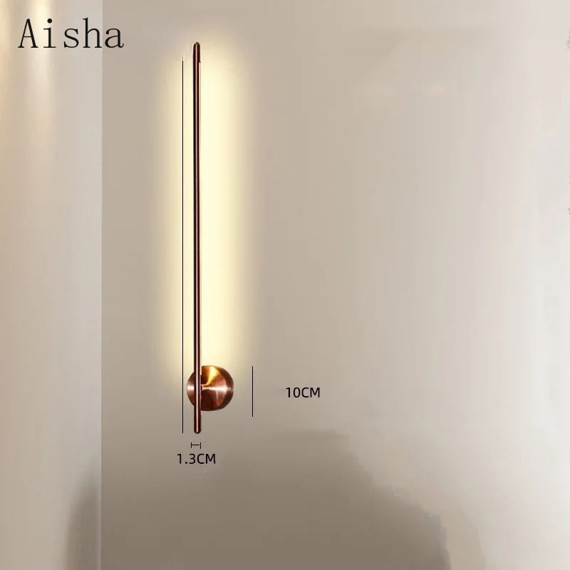 Afralia™ Nordic Style Long Strip Wall Lamps for Living Room Art Decor and Bedroom Lighting