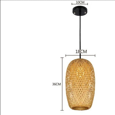 Afralia™ Rattan Pendant Lights: Chinese Style LED Hanging Lamps for Home Deco