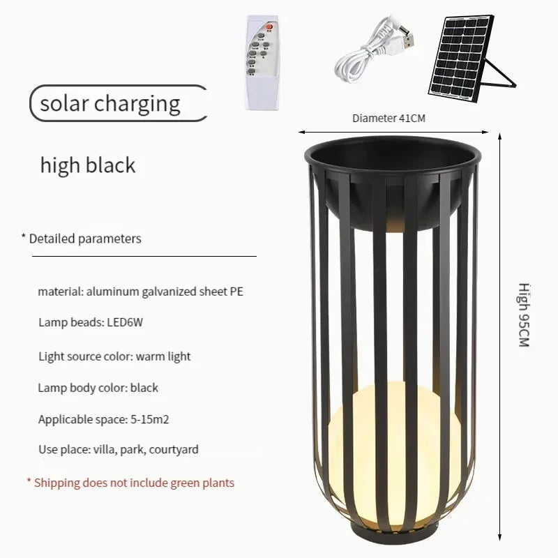 Afralia™ Solar Garden Floor Lights - Black Outdoor Lighting for Patio Courtyard Yard
