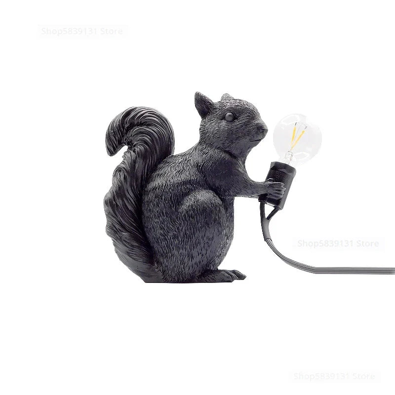 Afralia™ Mini Squirrel Night Light: Nordic Italian Design, Modern LED Desk Lamp