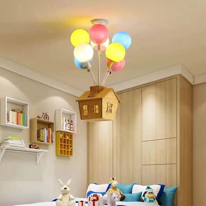 Afralia™ Modern Glass Balloon Ceiling Light for Children's Room LED Decoration