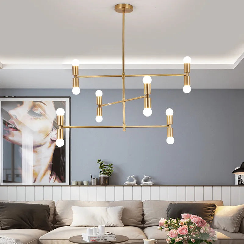 Afralia™ Nordic Iron Herringbone Pendant Light with Glass Ball Bubble for Modern Living Spaces