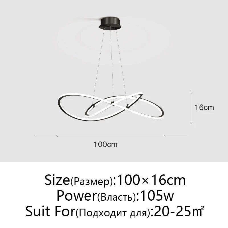 Afralia™ Modern Adjustable Ceiling Chandelier for Living Room Decor