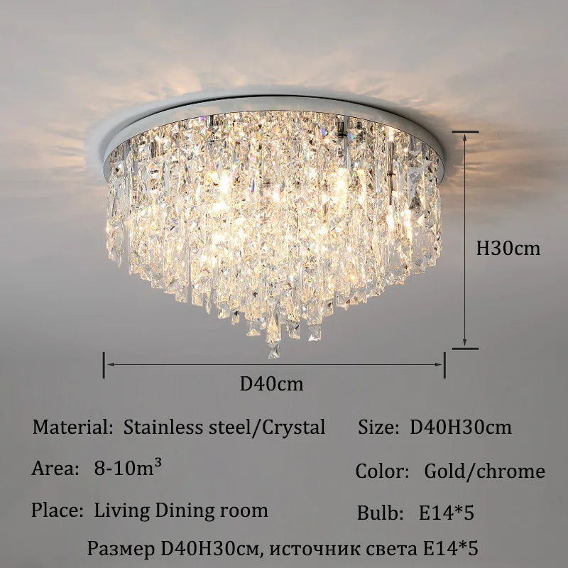 Afralia™ Crystal LED Ceiling Light: Modern Luxury Chandelier for Living Room and Bedroom