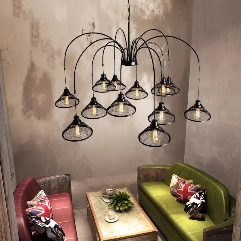 Afralia™ Industrial Pendant Lamp for Living Room Dining Bar Cafe Loft Retro Chandelier