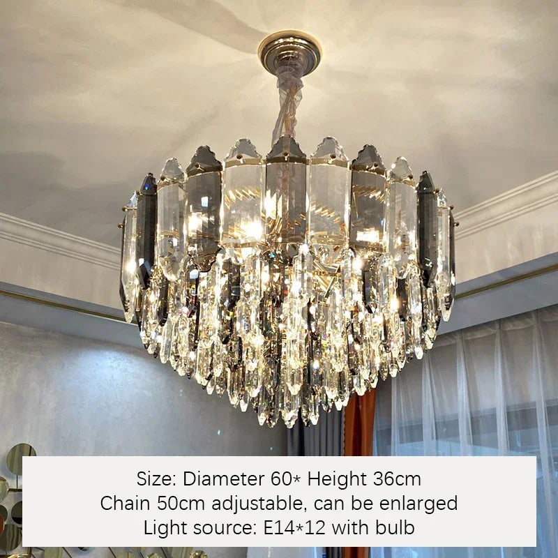 Afralia™ Crystal Chandelier: Modern Luxury LED Lighting for Living Room, Kitchen, and Dining Area