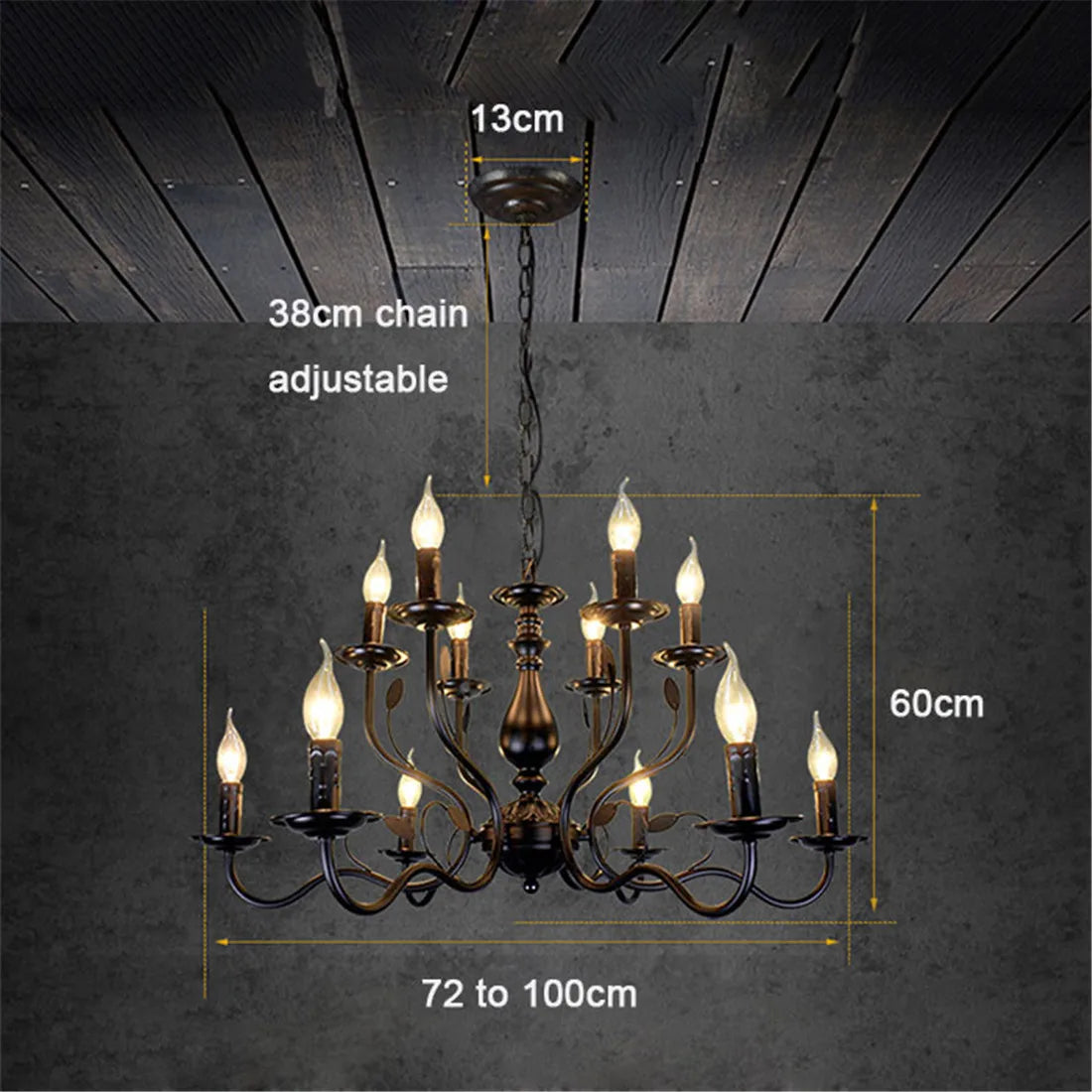 Afralia™ Vintage Metal Chandelier Farmhouse Pendant Light for Kitchen Dining Bedroom