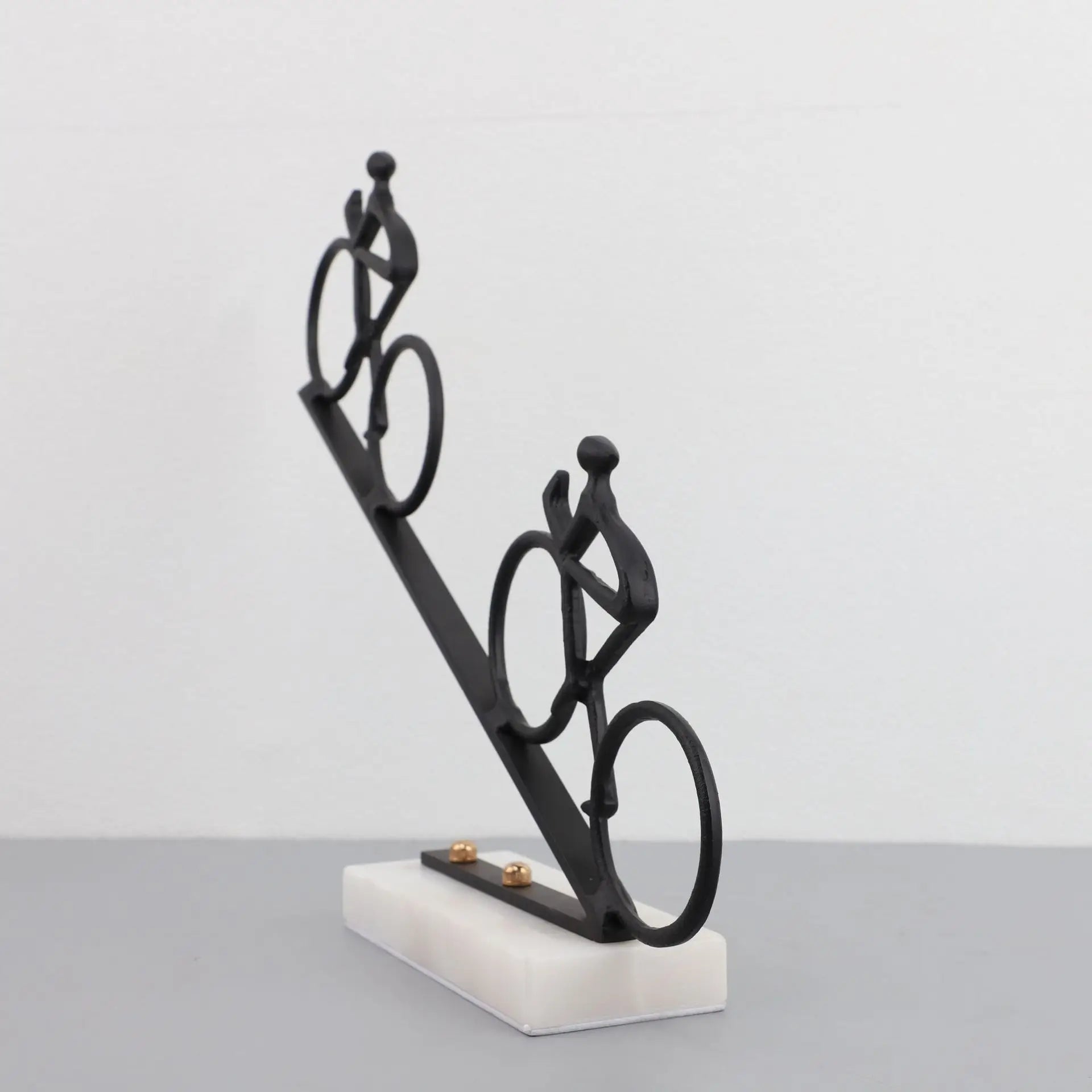 Afralia™ Metal Handcrafts Mountain Bike Figure Sculpture Home Decor