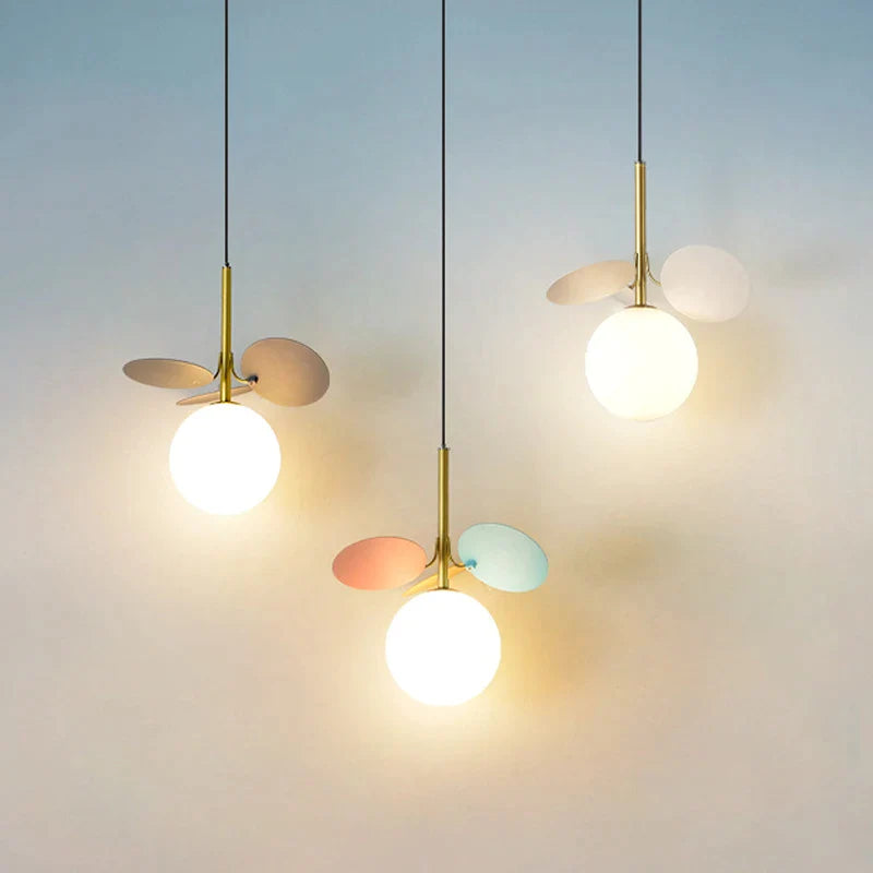Afralia™ Nordic Glass Pendant Lights: Colorful LED Chandeliers for Home Dining Kitchen Décor
