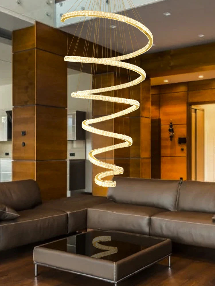 Afralia™ Crystal Pendant Chandelier for Living & Dining Room Lighting