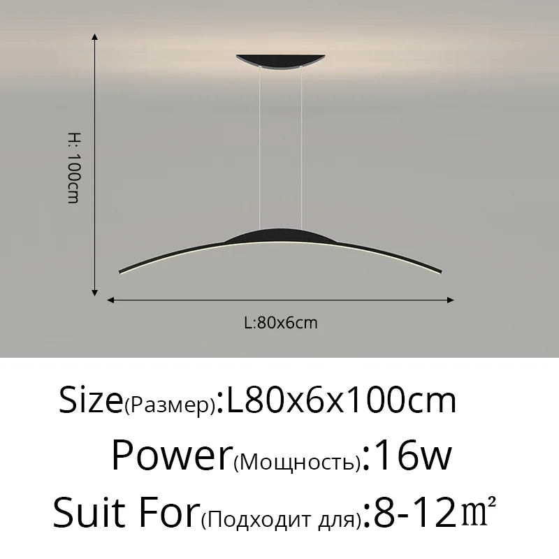 Afralia™ LED Ceiling Pendant Lamp: Minimalist Chandelier, Height Adjustable, Home Decor Solution