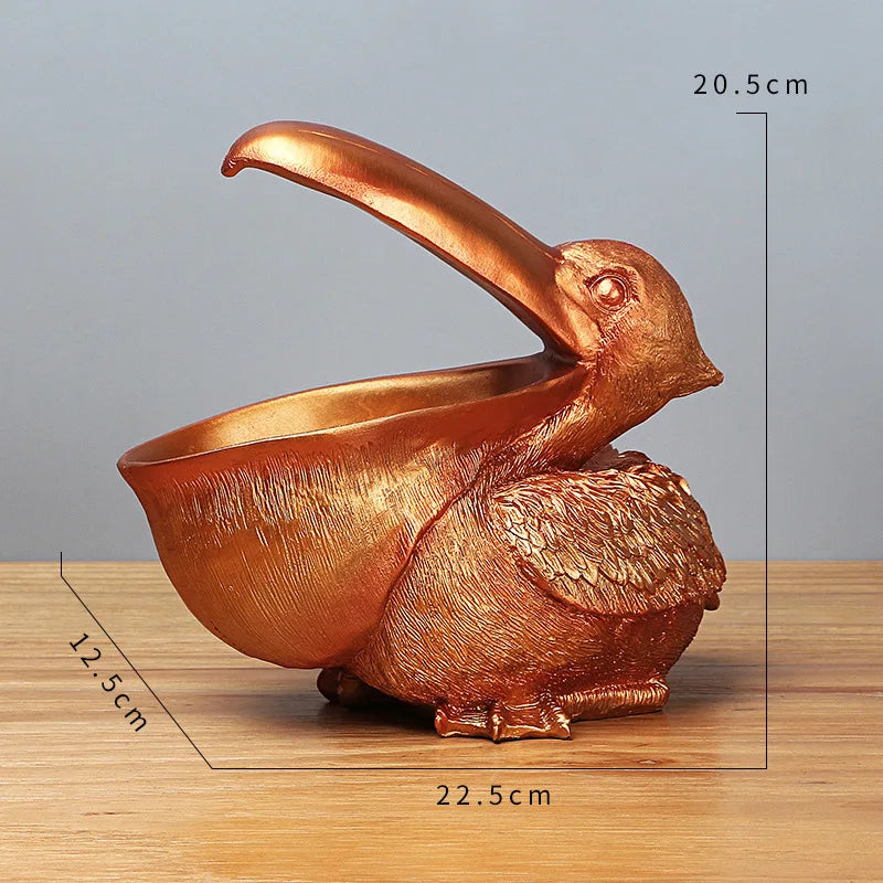 Afralia™ Toucan Pelican Resin Figurine | Home Desktop Decor Storage Model