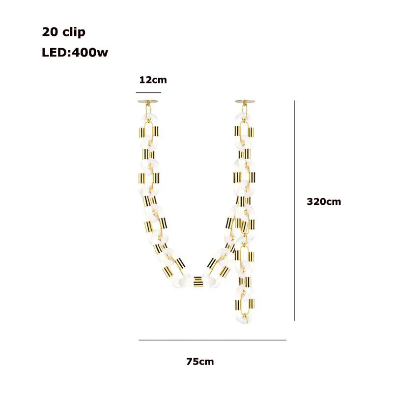 Afralia™ Gold High Ceiling LED Pendant for Trendy Decor in Living Room Villas