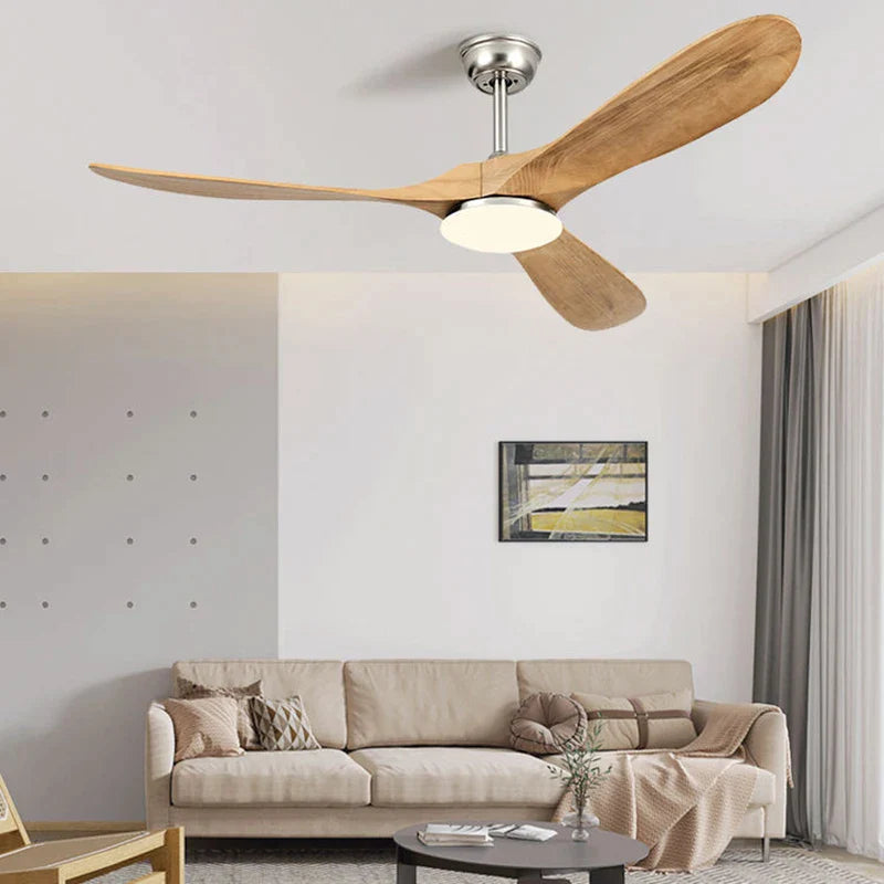 Afralia™ Vintage Wood Industrial Ceiling Fan 60 Inch Remote Control Large Blower