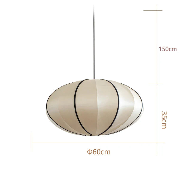 Afralia™ Danish Fabric Pendant Lamp Vintage Chandelier E27 Bulb