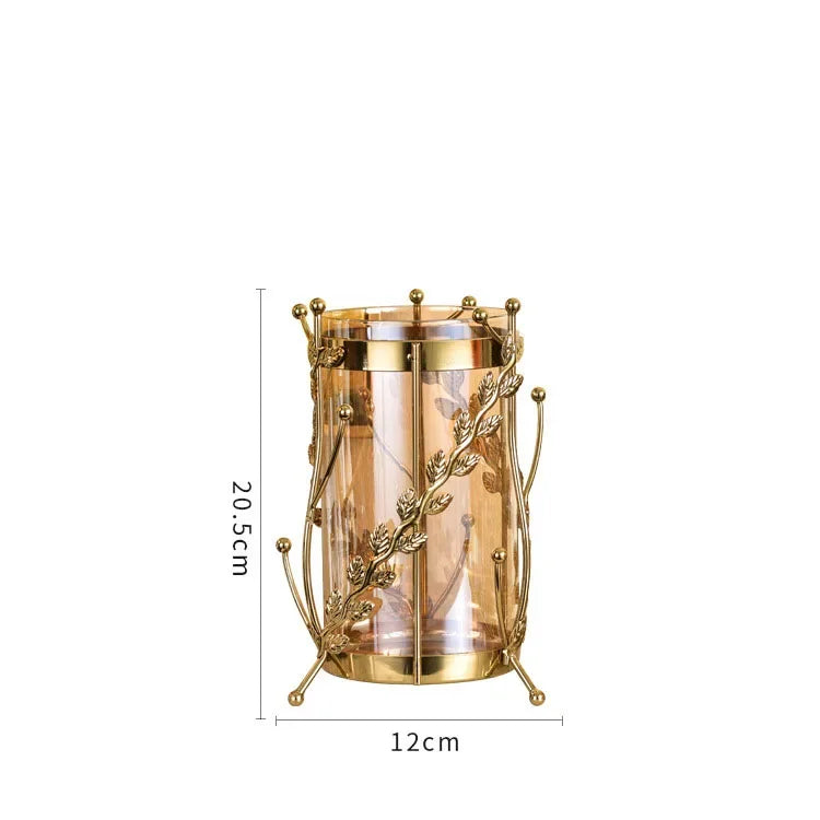 Afralia™ Gilded Tree Branch Glass Vase for Stylish Flower Arrangement
