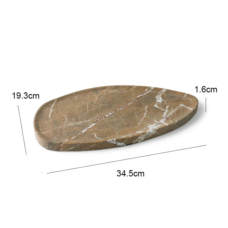 Afralia™ Rainforest Brown Marble Luxury Tray - Home Decor for Bathroom Vanity