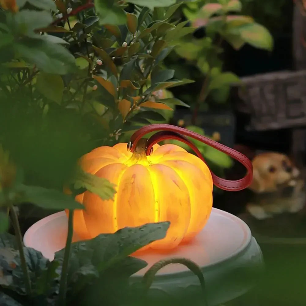 Afralia™ Pumpkin Table Lamp | Rechargeable & Portable | Modern Style, Bedroom Study Atmosphere