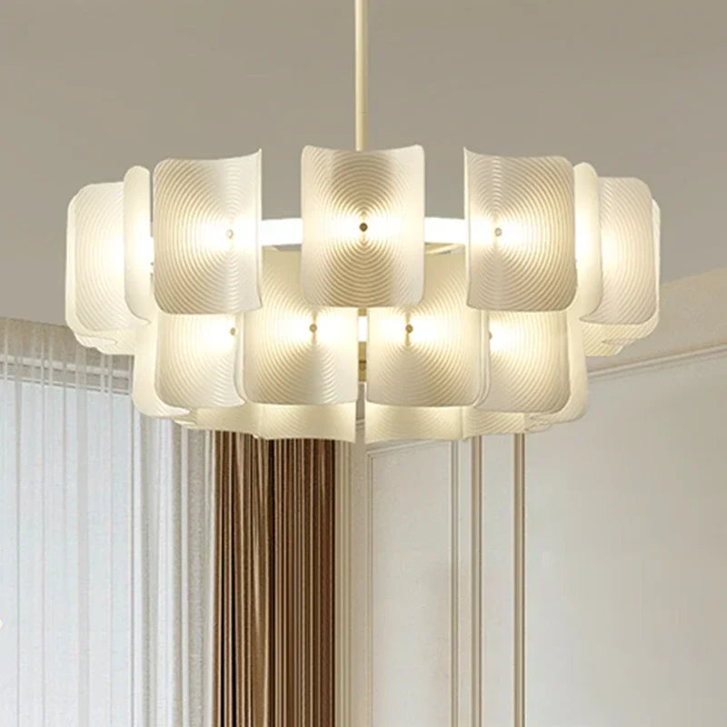 Afralia™ LED Chandelier: Luxe Fingerprint Design for Living Room, Bedroom, Hotel Lobby