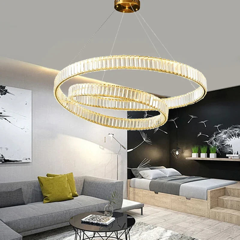 Afralia™ Crystal Pendant Lights: Modern LED Hanging Lamps for Stylish Home Decor